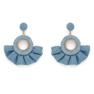 Perry Street Isa Fan Earrings in Denhim